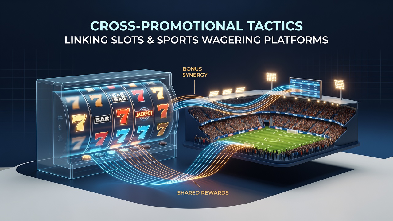 Cross-promotional banners displaying slot games and live sports betting events side by side on a digital platform interface