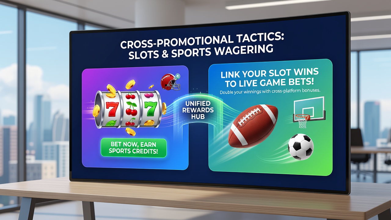 Analytics dashboard showing combined performance metrics for slot and sports betting promotions