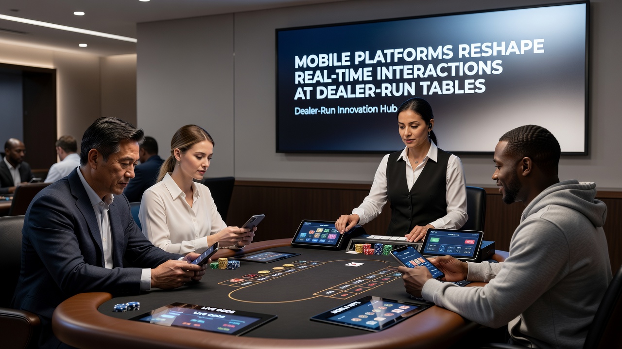 Dealer acknowledging player requests on a tablet screen during live session