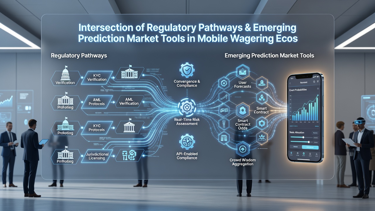Regulatory compliance dashboard for prediction markets in mobile wagering applications